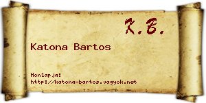 Katona Bartos névjegykártya